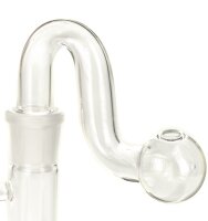 Glas Öl Adapter Aufsatz Kugel, gebogen NS:18,8