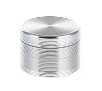 Metallgrinder "Ripped" Pollinator/Sieb H:37mm D:45mm - Silber