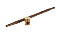 Holzpfeife "Zippsy" mit Steinkopf eckig - L:27cm