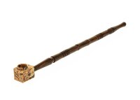 Holzpfeife "Zippsy" mit Steinkopf eckig - L:27cm