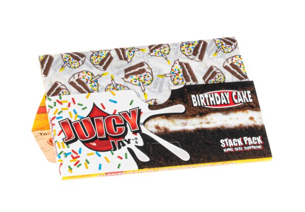 Juicy Jay´s - King Size Slim - ungefaltet - Birthday Cake - 40 Blättchen