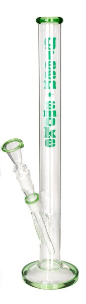 BamBamBhole Glasbong 18,8er H:46cm gerader aufbau "Green Smoke"