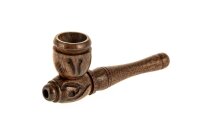 Holzpfeife/Kawumm L:8cm - Rosenholz verziert