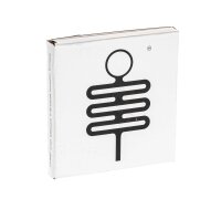 Metallpfeife Scheckkarte "Silver Palm Leaf" - Matt