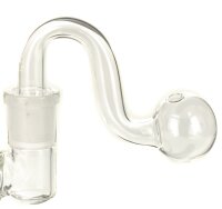 Glas Öl Adapter Aufsatz Kugel, gebogen NS:14,5