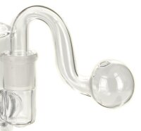 Glas Öl Adapter Aufsatz Kugel, gebogen NS:14,5