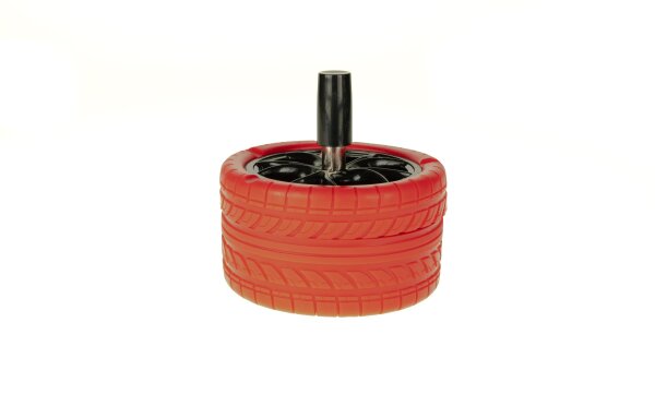Angelo - Schleuderaschenbecher - Reifen-Optik D:9cm - Rot oder Schwarz