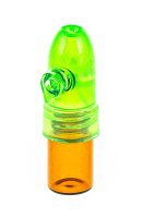 Dosierer/Portionierer Acryl - dunkle Flasche, mittel - versch. Fraben - L:5,5cm