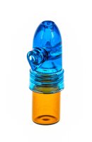 Dosierer/Portionierer Acryl - dunkle Flasche, mittel - versch. Fraben - L:5,5cm