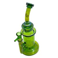 Grace Glass Glasbong 14,5er - Barrel Series Green - Matrix Percolator - H:25cm - Grün