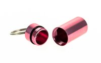 Pulverdose/Pillendose aus Metall H: 4,3cm - Pink