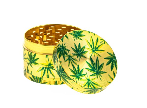 Pollinator Grinder "Hanfblätter" D:50mm - Gold