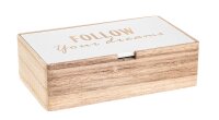 Holzbox mit Deckel "Follow your dreams" 10x17x5cm