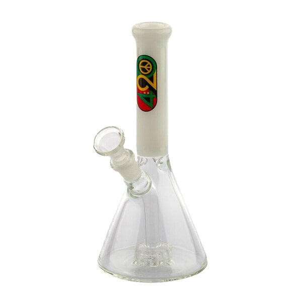 Glasbong"420" 14,5er H:20cm D:25mm WS:5mm - mit 420 Logo