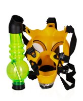 Heisenberg - Gasmaske/Bongmaske - Acrylbong H:26cm D:35/60mm - Maske H:25cm B:17cm Kunststoff+ Silik