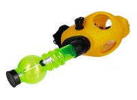 Heisenberg - Gasmaske/Bongmaske - Acrylbong H:26cm D:35/60mm - Maske H:25cm B:17cm Kunststoff+ Silik