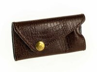 Nasen Set in Lederetui m. Goldfarbenem Besteck