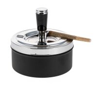 Aschenbecher / Schleuderascher Farbe: Matt Schwarz/Silber...