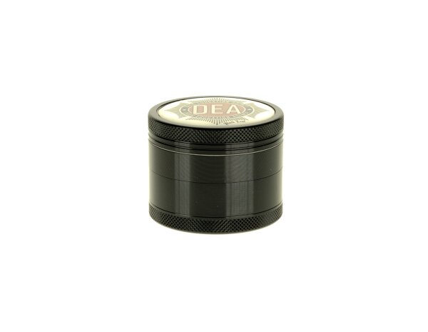 Black Leaf Pollinator Grinder mit Bild - DEA - D:50mm H:40mm - Schwarz