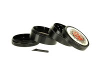 Black Leaf Pollinator Grinder mit Bild - DEA - D:50mm H:40mm - Schwarz