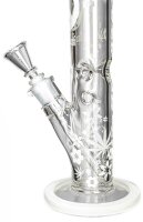 Glasbong Black Leaf "Smoking for Peace" 18,8er auf 14,5er Ice Glow WS:7mm H:35cm