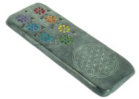 Räucherstäbchenhalter - Stone Chakrablumen -...