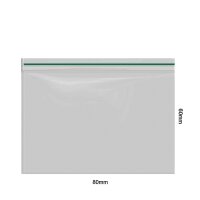 Tütchen 80x60mm mit grünem Streifen - breite...