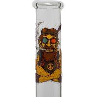 SmoKing Glasbong 14,5er - Hippie - H:30cm D:40mm mit Bauch