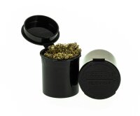 Kunststoffdose mit Pop Up Deckel - 20ml D:32mm H:36mm - Schwarz