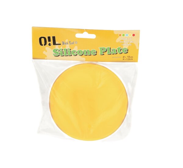 Oil Black Leaf - Silikonschale D:120mm H:15mm Rund - Orange