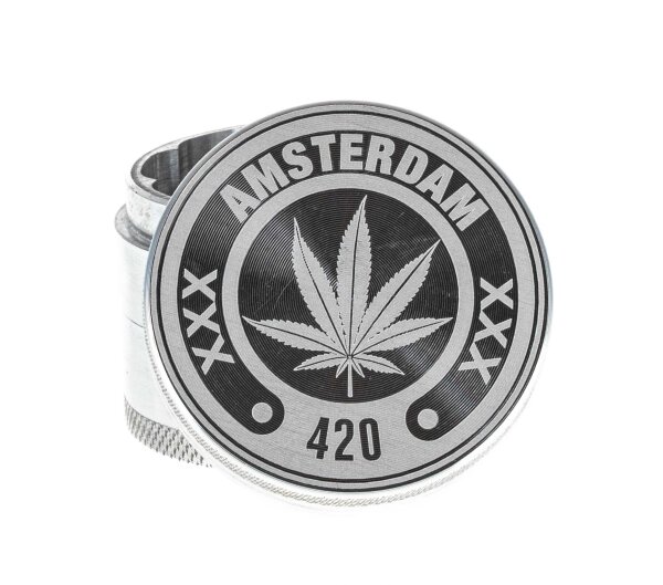 Amsterdam Pollinator Grinder - 420 - Silber - D:50mm