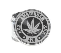 Amsterdam Pollinator Grinder - 420 - Silber - D:50mm