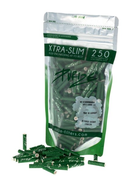 Purize Aktivkohlefilter - XTRA Slim - 250skt. - Grün