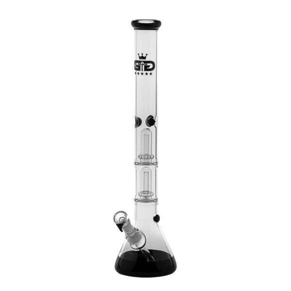 Grace Glass Glasbong - Big Baked Beaker Black - 2x Percolator - 18,8er H:55cm D:51mm WS:5mm