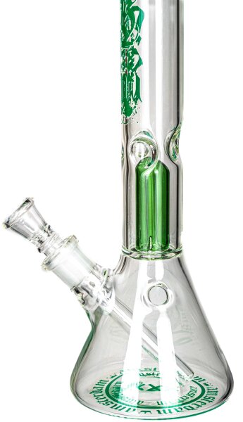 Amsterdam Glasbong 18,8er - Logo in Grün - H:30cm D:40mm 1xDome Percolator
