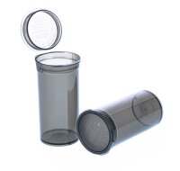 Kunststoffdose mit Pop Up Deckel - 48ml D:33mm H:70mm - Grau