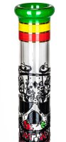 Grace Glass Glasbong - Hammer Series Heavy Rasta Death - 29,2er/18,8er H:48cm D:51mm