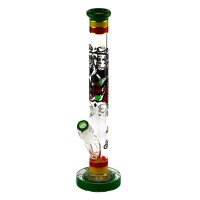 Grace Glass Glasbong - Hammer Series Heavy Rasta Death - 29,2er/18,8er H:48cm D:51mm