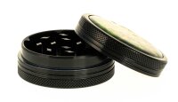 Alugrinder H:20mm, D:50mm, Black Leaf "Weed"