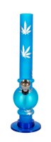 Acrylbong - mit Bowl - Blau, gefrostet mit...
