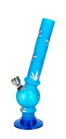 Acrylbong - mit Bowl - Blau, gefrostet mit...