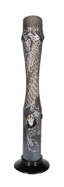 Dreamliner Acrylbong "Drache" - Schwarz - H:40,5cm D:4,7cm