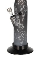 Dreamliner Acrylbong "Drache" - Schwarz - H:40,5cm D:4,7cm