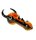 G-Spot Glaspfeife 10cm Käfer mit Hörnern - rot/schwarz Nr.40