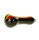 G-Spot Glaspfeife 11 cm Rasta /  Schwarz Nr.4
