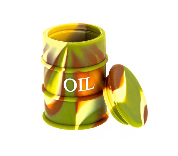 Silikondose "Ölfass" H:57mm D:40mm - Camouflage - neuen Lieferranten suchen An