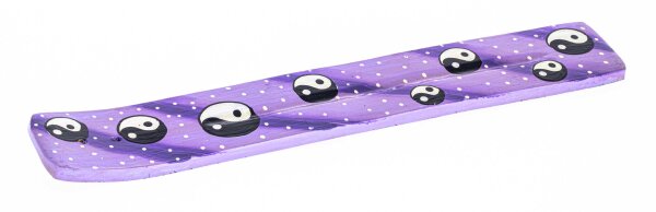 Räucherstäbchenhalter / Schlitten  - Lila - YinYang L:26,5cm