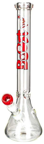 Boost Pro Glasbong 18,8er - Beaker Red - H:44cm D:50mm WS:5mm - ICE