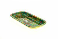 Black Leaf Rolling Tray - Smoking for Peace -...