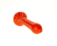 Glaspurpfeife - Rot  - mit Kickloch - 11,5cm